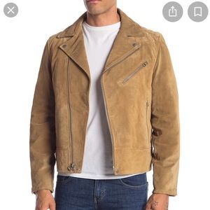 Men's light caramel Rag & Bone Buzz leather jacket